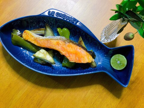 塩鮭の野菜焼き♡